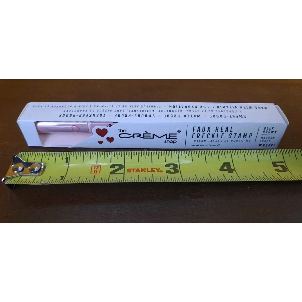 The Creme Shop Faux‎ Real Freckle Stamp Deep Brown Point Stars Dual Sided NEW